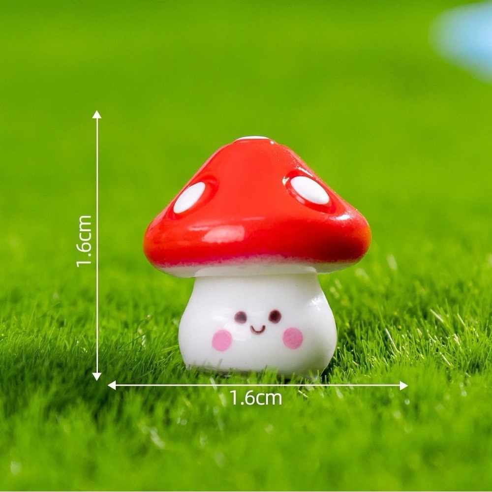 12 PCs Colorful Mushroom Toy Set for Kids.  Mini mushroom for Craft Jewelry DIY - Picture 7 of 9